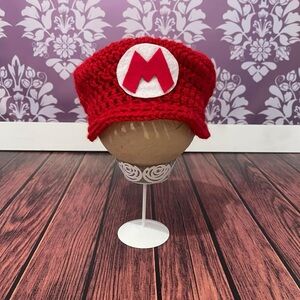 Crochet Super Mario Bros. Inspired Mario Cap
